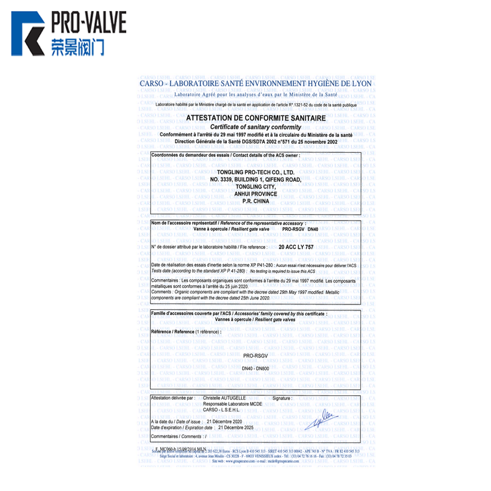 ACS certificate